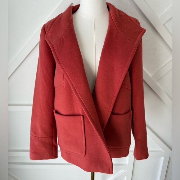 Chico’s Everyday Plush Felt Open Front Jacket Burnt Orange Size 1 (Medium) - Picture 1 of 11